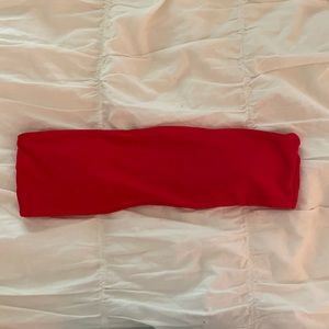 Bandeau Red Bikini Top